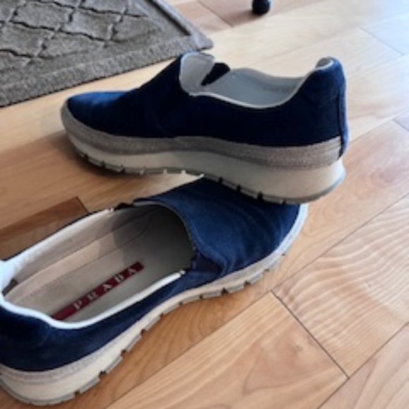 Prada Navy Suede Espadrille - Picture 2 of 6